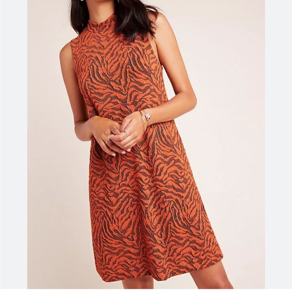 Anthropologie Brigette Jacquard Swing Dress